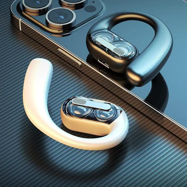 Alt view image 5 of 7 - Wireless Earbud Bluetooth Over Ear Headphone 30hrs Play Back Sport Earphone with LED Display Over-Ear Bud with Earhook Built-in Mic Headset for Workout Black(Single Ear)