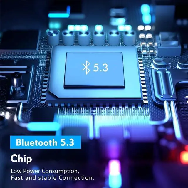 Alt view image 2 of 7 - Sport Bone Conduction Headphones Bluetooth 5.0, IPX6 Waterproof Open Ear Wireless Headphones with Mic, HiFi Stereo 8H Playtime Earphones for Cycling, Running, Driving,Black