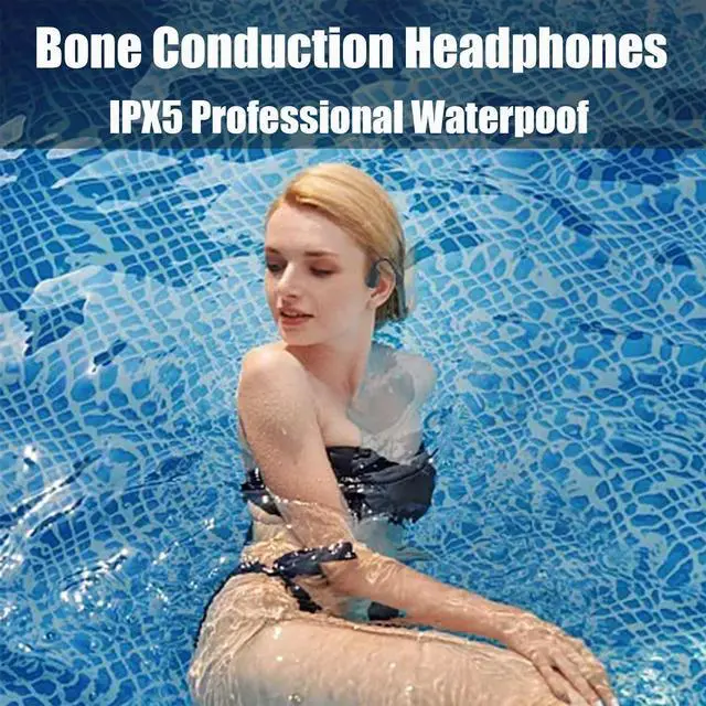 Alt view image 6 of 7 - Open Ear Headphones Bone Headphones Conduction Bluetooth 5.3 Bone Conduction Earbuds Open Ear Bone Conduction Headphones With Mic Open-Ear Bluetooth Workout Waterproof Earphones For Sports red