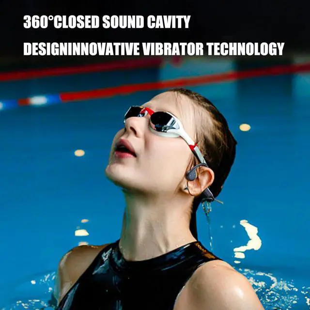 Alt view image 4 of 7 - Swimming HeadphonesSuitable for Swimming,Running,CyclingSwimming Bone Conduction Headphones Bluetooth 5.0 IPX8 16GB Waterproof Lightweight Bluetooth Earphones Stable to wear MP3