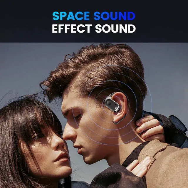 Alt view image 3 of 7 - Micool Open Ear Headphones, Open Ear Earbuds Wireless Bluetooth 5.3, True Wireless Air Condition Headphones with Earhooks for Sports, HD Voice/Long Battery Life