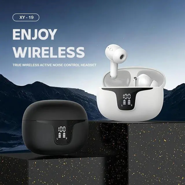 Alt view image 2 of 6 - XY-19 Wireless Sport Earbuds TWS Bluetooth5.3 LED Display Earphone Headset Headphone HiFi Stereo (White)