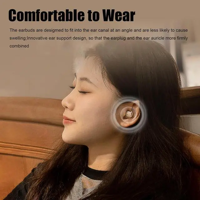 Alt view image 2 of 7 - Sleep Headphones Sleep Headphones Wireless Bluetooth 5.3 Sleep Earbuds Invisible Earbuds Sleep Earbuds for Side Sleepers Noise Cancelling Comfortable Wireless Open Ear Headphones Grey