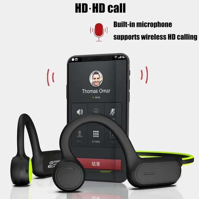 Alt view image 4 of 7 - running headphones Bone Conduction Headphones Bluetooth 5.0 Sports Wireless Earphones with Built-in Mic,driving for long periods of time,Ultra-long 6-hour standby,Cycling headphones,Magnet charging