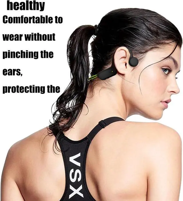 Alt view image 2 of 7 - running headphones Bone Conduction Headphones Bluetooth 5.0 Sports Wireless Earphones with Built-in Mic,driving for long periods of time,Ultra-long 6-hour standby,Cycling headphones,Magnet charging