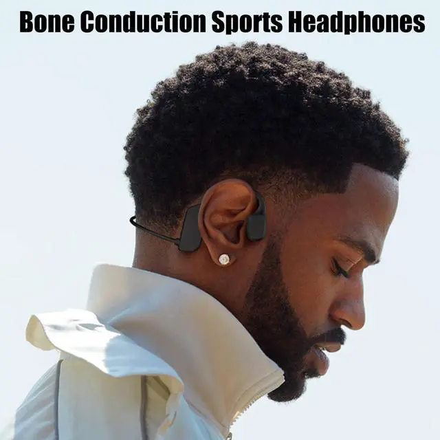Alt view image 2 of 7 - Running Headphones Bone Conduction Headphones Bluetooth 5.0 Sports Wireless Earphones with Built-in Mic,Very Practical,Ultra-Long 6-Hour Standby,Cycling Headphones,Driving for Long Periods of time