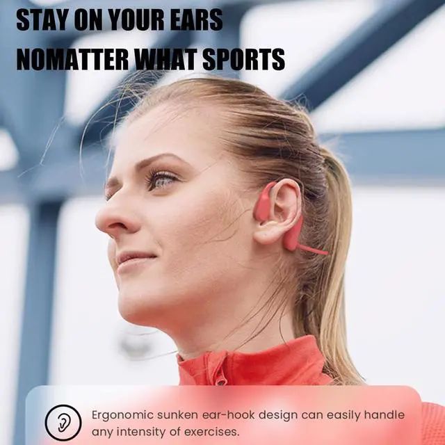 Alt view image 5 of 7 - Running Headphones Bone Conduction Headphones Bluetooth 5.0 Sports Wireless Earphones with Built-in Mic,Magnet Charging,Cycling Headphones,Ultra-Long 6-Hour Standby,Driving for Long Periods of time