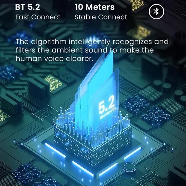 Alt view image 7 of 7 - Bone Conduction Headphones Open Ear Headphones Bluetooth 5.0 Sports Wireless Earphones with Built-in Mic,Stereo,Ultra-Long 6-Hour Standby,Ultra-Light Design,Sweat-Proof,Cycling