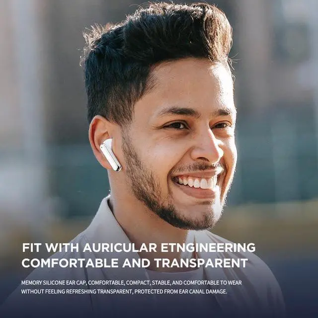 Alt view image 4 of 6 - XY-19 Wireless Sport Earbuds TWS Bluetooth5.3 LED Display Earphone Headset Headphone HiFi Stereo (White)