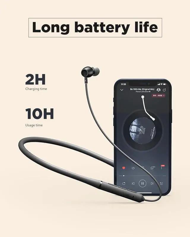 Alt view image 5 of 7 - Neckband Bluetooth Headphones Neckband Headphones IPX7 Waterproof Wireless Neckband Headphones with Magnetic Design Stereo Quality for Sport