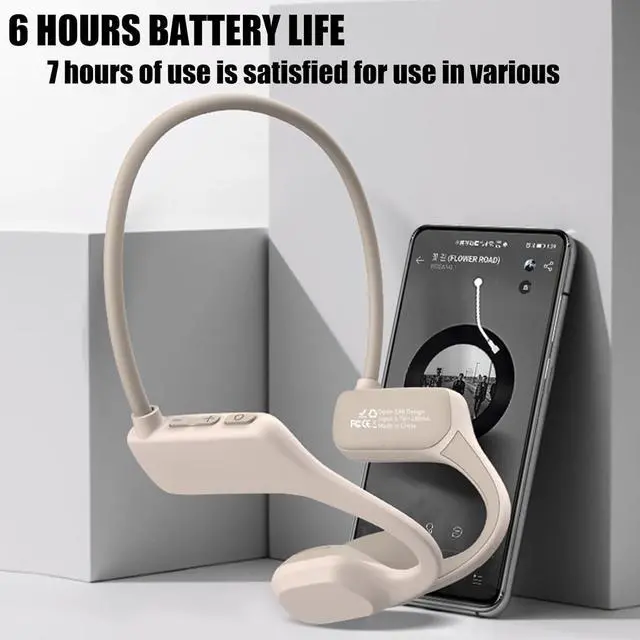 Alt view image 6 of 7 - Running Headphones Bone Conduction Headphones Bluetooth 5.0 Sports Wireless Earphones with Built-in Mic,Magnet Charging,Cycling Headphones,Ultra-Long 6-Hour Standby,Driving for Long Periods of time