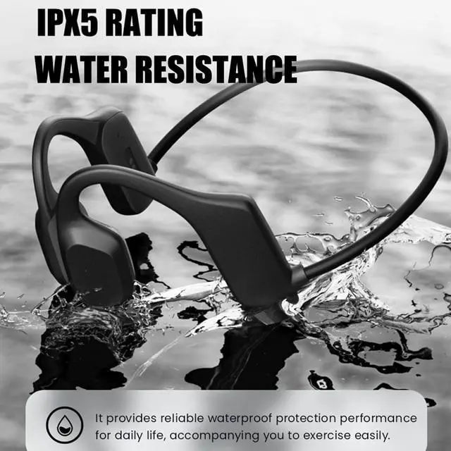 Alt view image 7 of 7 - Running Headphones Bone Conduction Headphones Bluetooth 5.0 Sports Wireless Earphones with Built-in Mic,Magnet Charging,Cycling Headphones,Ultra-Long 6-Hour Standby,Driving for Long Periods of time