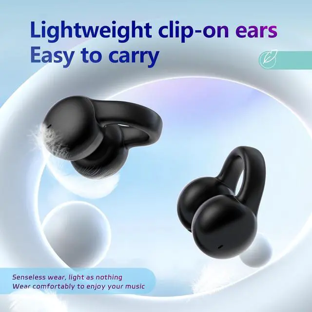 Alt view image 4 of 7 - Open Ear Bluetooth Earbuds Ear Clips Wireless Bluetooth Headphones Clip on Earbuds Open Ear Earphones Earbuds Open Air Headphones Earphones Earbuds for Gift