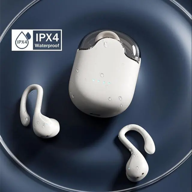 Alt view image 5 of 7 - bluetooth headphones workout wireless earphone 60 Hrs playtime wireless charging case running headphones with earhook 13MM premium sound IPX4 waterproof over ear bluetooth earbuds for sports (Black)