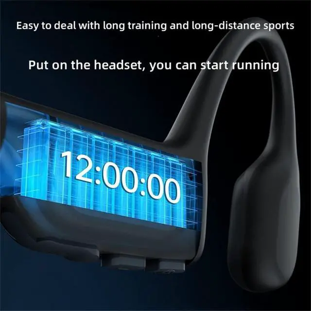 Alt view image 5 of 5 - Open Ear Sports Earphones with Mic, Wireless Bluethooth 5.3 Stereo Inductivv Bone Conduction Earphones, Lightweight and Long Battery Life, for Running Cycling Driving Travel