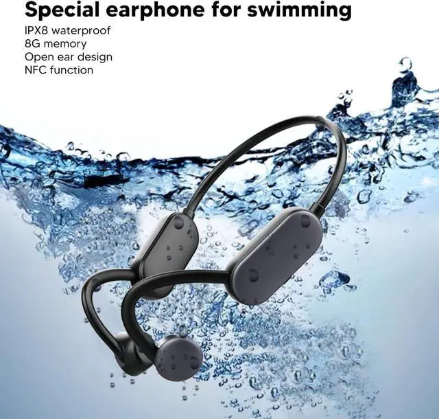 Alt view image 2 of 7 - Septpenta Open Ear Headphones, IPX8 Waterproof Noise Reduction Bluetooth 5.0 Open Ear Bluetooth Sport Headphones, 360 Degree Bendable Without Deformation for Sports Workout Office