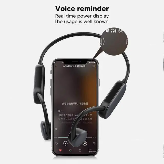 Alt view image 4 of 7 - Septpenta Open Ear Headphones, IPX8 Waterproof Noise Reduction Bluetooth 5.0 Open Ear Bluetooth Sport Headphones, 360 Degree Bendable Without Deformation for Sports Workout Office