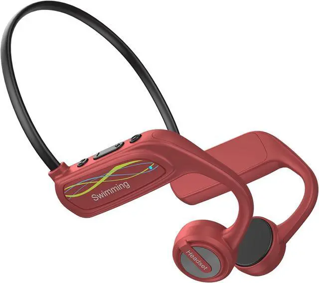 Main image of IPX8 Waterproof Swimming Headphones K9 Bone Conduction Wireless Bluetooth 5.0 Headphones MP3 Player with 16G Memory Built-in Microphone Long Battery Life Sports Headphones (Red)
