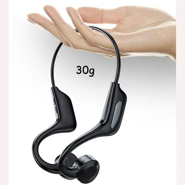 Alt view image 4 of 6 - IKXO Wireless Bone Conduction Headphones with Mic Open Ear Bluetooth Headset Sweat Resistant Earphones Workouts and Running Sport Outdoor Working Gym Running Hiking Cycling Headphones