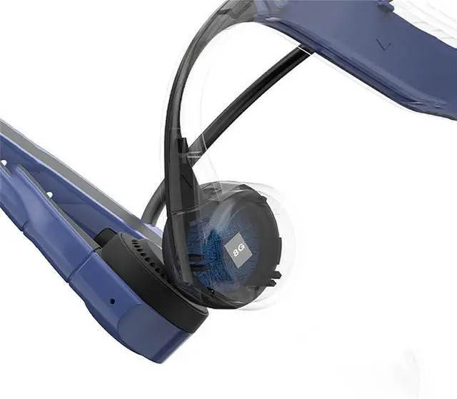 Alt view image 4 of 7 - IKXO Waterproof Bone Conduction Headphones Bluetooth Wireless Earbuds Open Ear Auriculares Running Head Phones Sweatproof Sports Headset Lightweight for Bicycling, Hiking with Mic Built-in 8G Memory