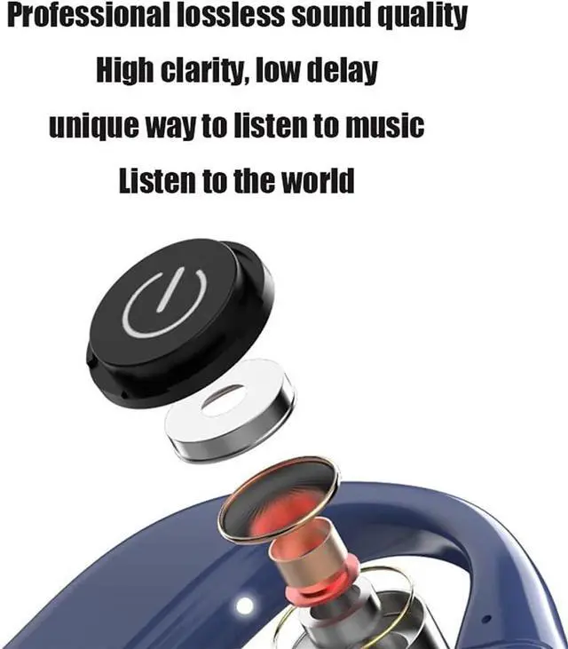 Alt view image 6 of 7 - IKXO Waterproof Bone Conduction Headphones Bluetooth Wireless Earbuds Open Ear Auriculares Running Head Phones Sweatproof Sports Headset Lightweight for Bicycling, Hiking with Mic Built-in 8G Memory