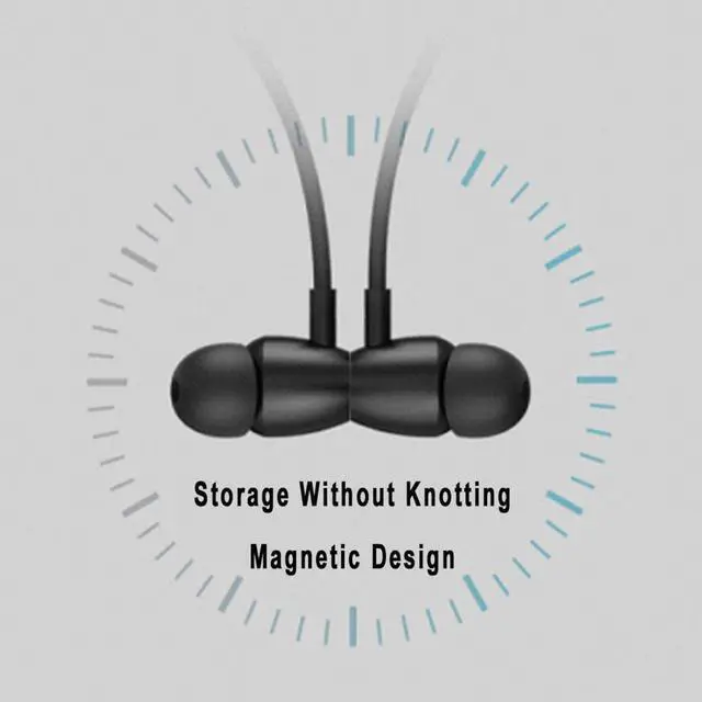 Alt view image 3 of 7 - NC Neckband Bluetooth Headset 5.0, Binaural Noise Reduction Binaural Sports Wireless Stereo in-Ear Ultra-Long Standby, Suitable for Various Mobile Phone Models