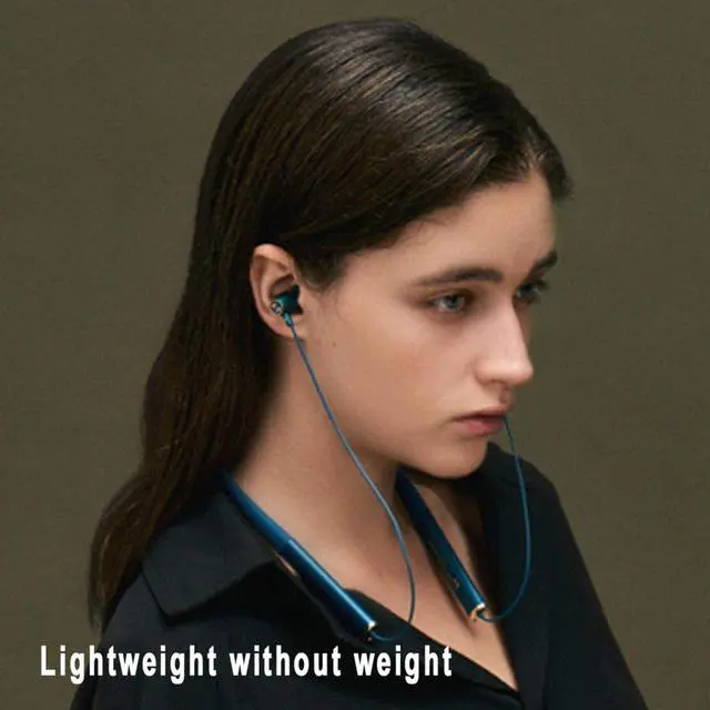 Alt view image 4 of 7 - NC Neckband Bluetooth Headset 5.0, Binaural Noise Reduction Binaural Sports Wireless Stereo in-Ear Ultra-Long Standby, Suitable for Various Mobile Phone Models