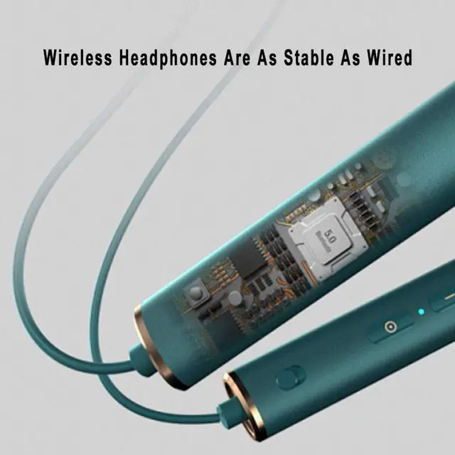 Alt view image 6 of 7 - NC Neckband Bluetooth Headset 5.0, Binaural Noise Reduction Binaural Sports Wireless Stereo in-Ear Ultra-Long Standby, Suitable for Various Mobile Phone Models