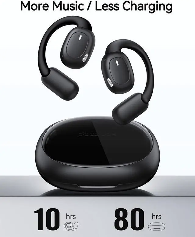 Alt view image 4 of 7 - Open Ear Earbuds,Wireless 5.4 Bluetooth Headphones80Hrs Playtime Sport Earbuds with Lightweight Earhooks Open Ear Headphone for Workout Running