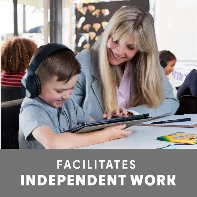 Alt view image 6 of 6 - Classroom Headphones-Bulk 10-Pack, Student On Ear Comfy Swivel Earphones for Library, School, Airplane, Kids-for Online Learning and Travel, HQ Stereo Sound 3.5mm Jack (Black)