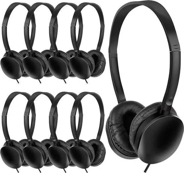 Main image of Kids Headphones Bulk 30 Pack for School Students Children Teen Boys Girls, Wholesale Earphones for Classroom (H003 Black)