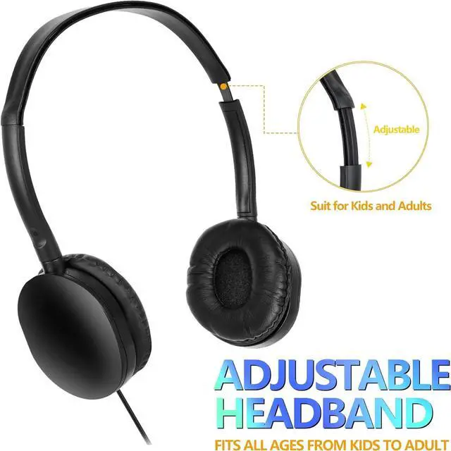 Alt view image 3 of 7 - Kids Headphones Bulk 30 Pack for School Students Children Teen Boys Girls, Wholesale Earphones for Classroom (H003 Black)