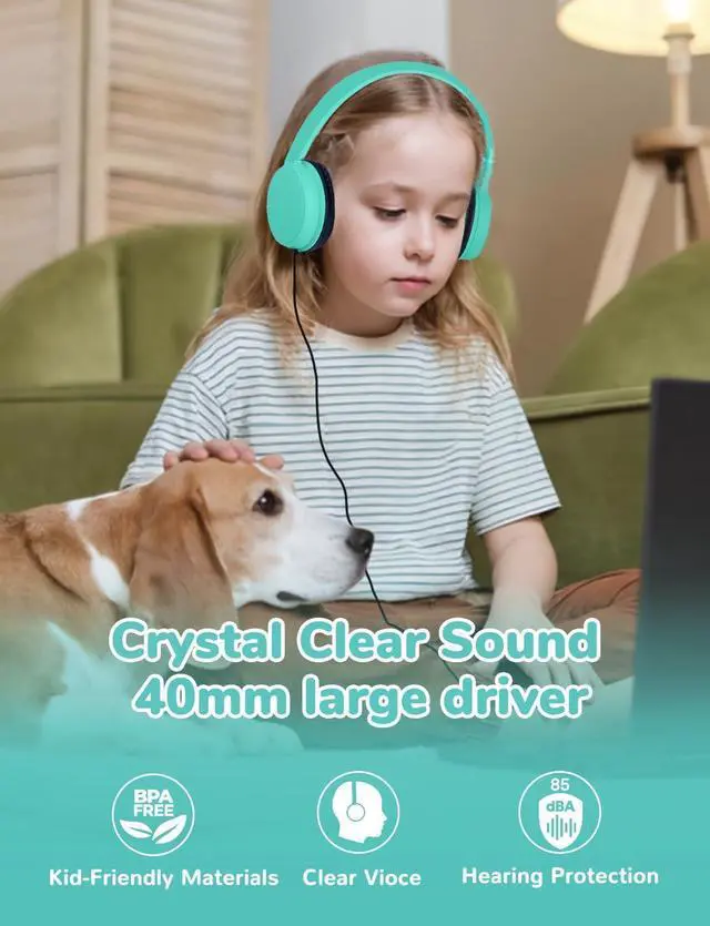 Alt view image 6 of 7 - 10 Pack Classroom Headphones for School Kids Students, Durable On Ear Comfy Wired Headset for Children Boys Girls Teens Toddler, Noise Stereo Sound 3.5mm Jack for Online Learning Travel(GS30,10Mixed)