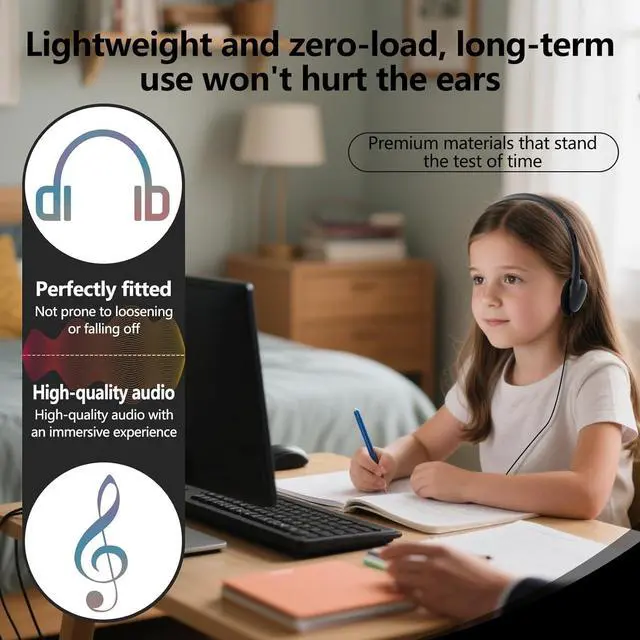 Alt view image 5 of 7 - USB C Headphones Bulk 30 Pack for Classroom School Kids,On-Ear Wired Type C Headphones Compatible with Pad Smartphones (Black)