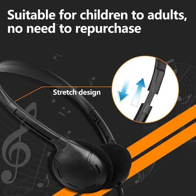 Alt view image 6 of 7 - USB C Headphones Bulk 30 Pack for Classroom School Kids,USB Type C Headphones Class Set Compatible with Pad SmartphonesFor Boys Girls Students Travel (Black)