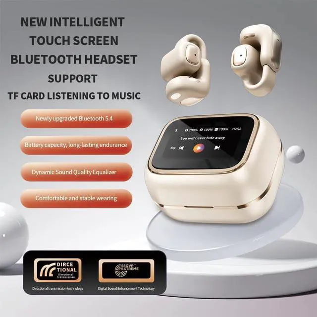 Alt view image 4 of 7 - Clip on Earbuds Bluetooth Open Ear Wireless Headphones Lightweight Earphones, Open Air Design Headphones for Running Gym Workouts