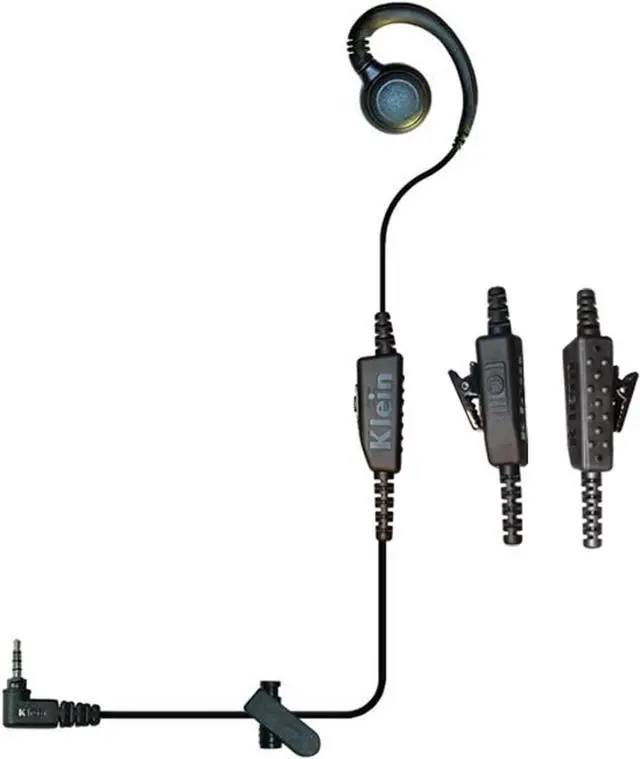 Main image of Klein Electronics CURL 1-Wire Push to Talk Earpiece for Sonim XP3 Phones - IP67 Waterproof, Over-Ear for Hygiene & All-Day Comfort, Swivels C-Ring for Right or Left Ear Use, 3.5 mm Earpiece