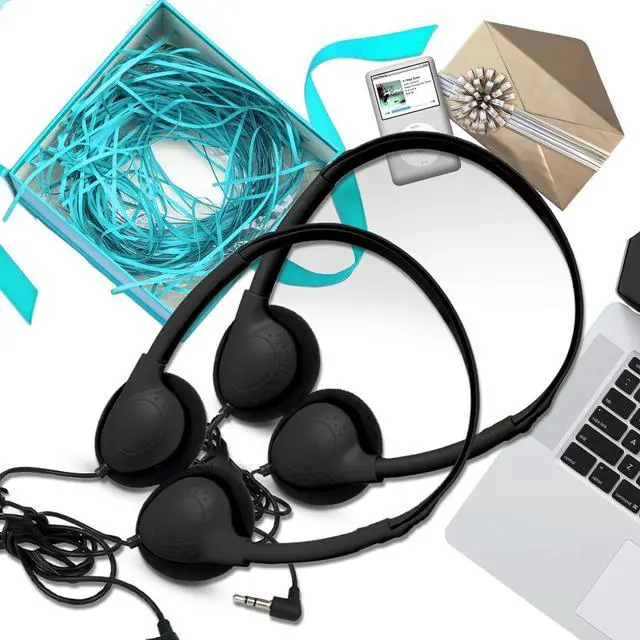 Alt view image 7 of 7 - Kids Headphones Bulk for School Classroom 100 Pack,Wholesale Wired Headphones for Kids Students Child Toddler Teens boy Girl 3.5mm Jack for Library Airplane (Black)