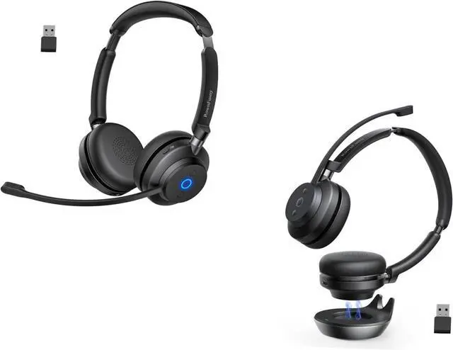 Main image of Wireless Headset with Mic for Work, Bluetooth Headphones