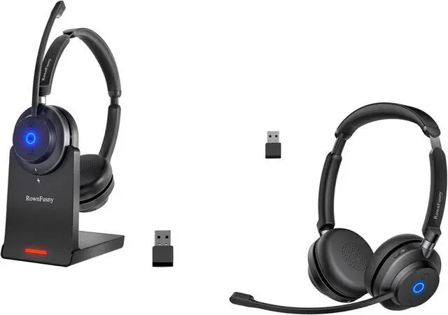 Main image of Bluetooth Wireless Headset with Mic for Work, Comeputer Headphones for PC