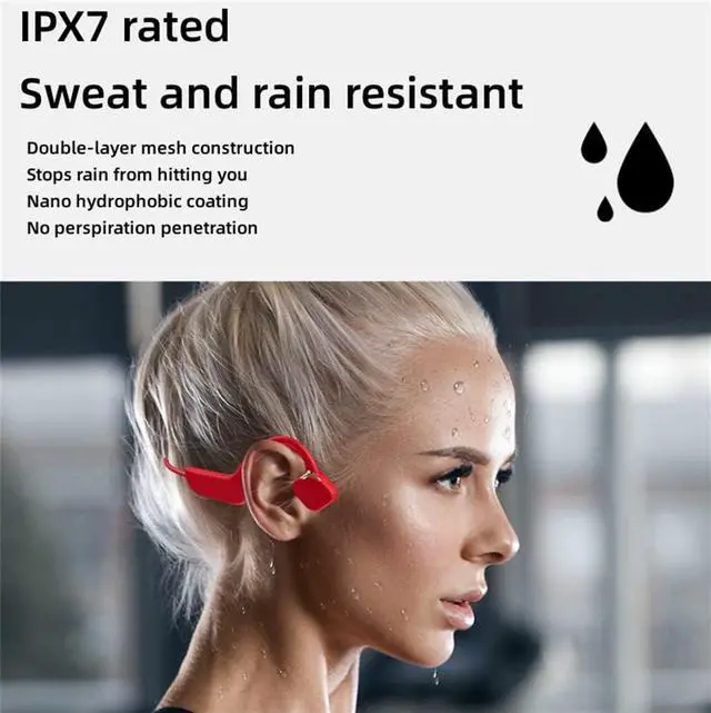 Alt view image 4 of 7 - Stereo Inductivv Bone Conduction Earphones, Lightweight Wireless Headphones, Lightweight Body and Constant Linear Vibration, for Running Cycling Driving Travel,Grey