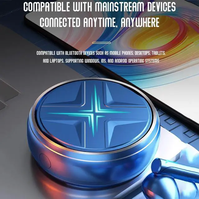 Alt view image 2 of 6 - Wireless Earbuds Bluetooth V5.3 Headphones,Low- Latency Gaming Gaming in-Ear Headphones,ENC Intelligent Noise Cancellation,24- Hour Playback Time with Rotating Charging Compartment-Pink