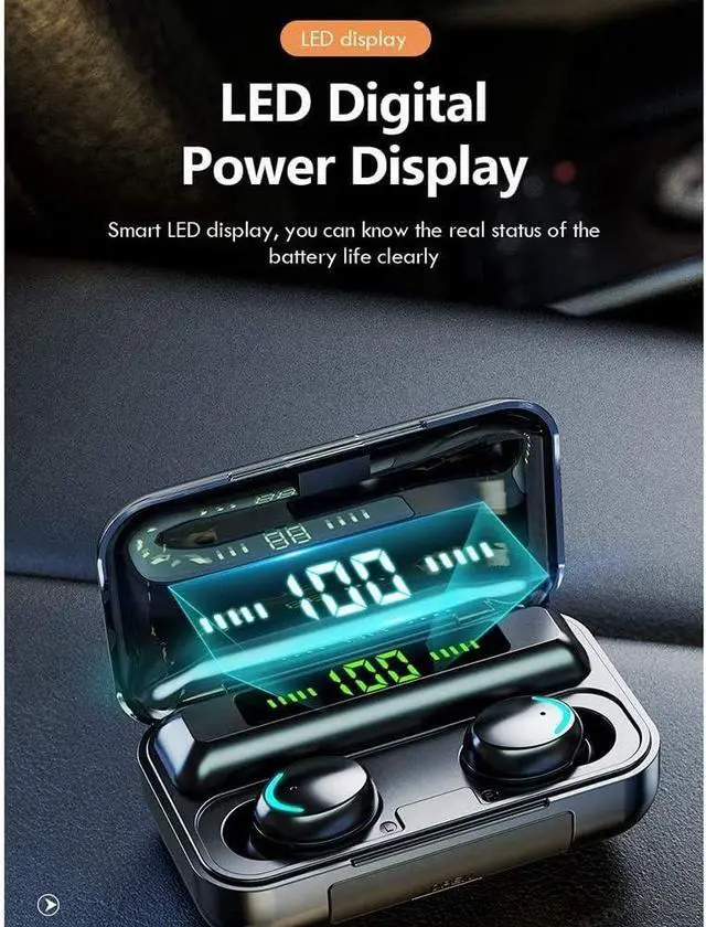 Alt view image 2 of 7 - Wireless Earbuds Bluetooth Headphones Touch Control with Wireless Charging Case IPX4 Waterproof Stereo Earphones in-Ear Built-in Mic Headset