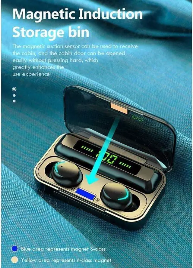 Alt view image 5 of 7 - Wireless Earbuds Bluetooth Headphones Touch Control with Wireless Charging Case IPX4 Waterproof Stereo Earphones in-Ear Built-in Mic Headset