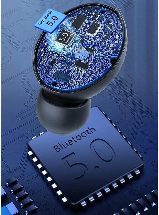 Alt view image 7 of 7 - Wireless Earbuds Bluetooth Headphones Touch Control with Wireless Charging Case IPX4 Waterproof Stereo Earphones in-Ear Built-in Mic Headset