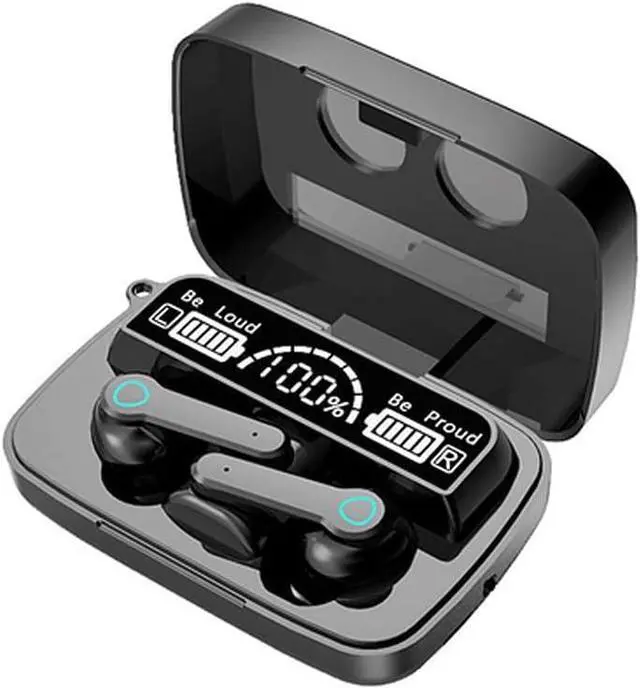 Alt view image 3 of 7 - Wireless Noise Cancelling Earbuds  Built-in Microphone, IPX4 Rating, Sweat Resistant Earphones, Class 1 Bluetooth Headphones - Black, Blue, Green, Pink(Blue)