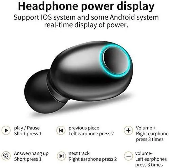 Alt view image 5 of 6 - Wireless Earbuds, Call Noise Canceling & Wireless Charging Case, IPX7 Waterproof Bluetooth Headphones, Playtime Headset, Stereo Mini Cordless