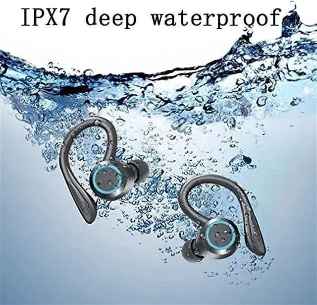 Alt view image 5 of 7 - Wireless Earbuds, Stereo Active Noise Cancelling Headphones, True Wireless Earbuds IP7 Waterproof Headset in-Ear Headphones with Mic and Type, for Travel Gym