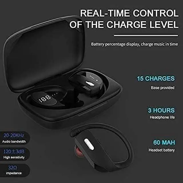 Alt view image 6 of 7 - Bluetooth Headphones,Noise Cancelling Earbuds - Bluetooth Wireless Earphones, The World's Most Effective Noise Cancelling Earbuds