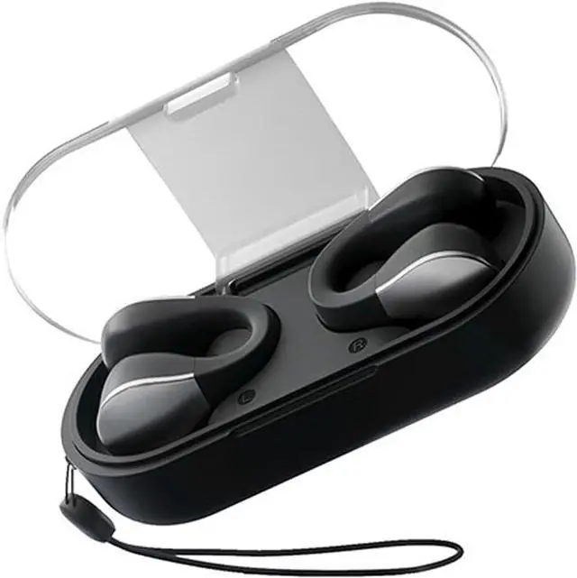 Main image of Open Ear Earbuds,Comfort Clip on Earbuds,Open Ear Headphones,Open Earbuds,Clip on Headphones,Open Ear Bluetooth Headphones 3D Bilateral Stereo & Fingerprint Touch Control Wireless Headphones, black